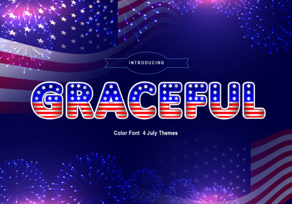 Graceful: A Festive Duo Font for Patriotic Projects