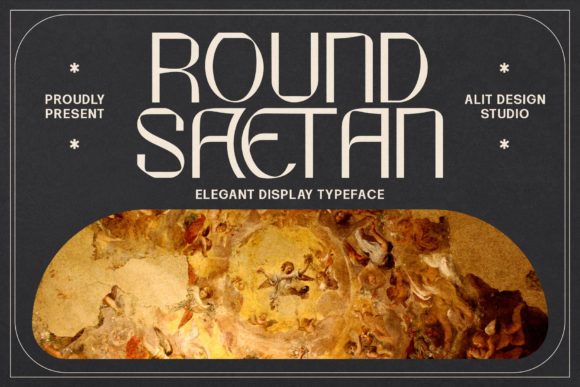 Round Saetan: The Display Font with a Folded, Ribbon-Like Twist
