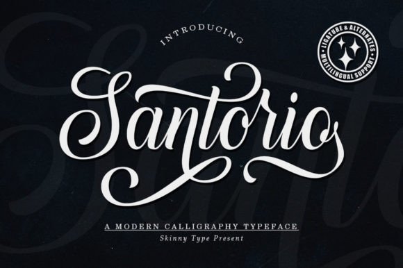 Santorio: The Script Font for Seasonal Elegance